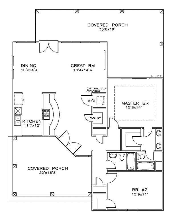 Traditional Floor Plan - Main Floor Plan #8-183