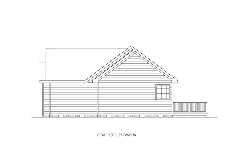 Architectural House Design - Exterior - Other Elevation 1 for Ranch House Plan #54-653 - 3 bed, 2 bath