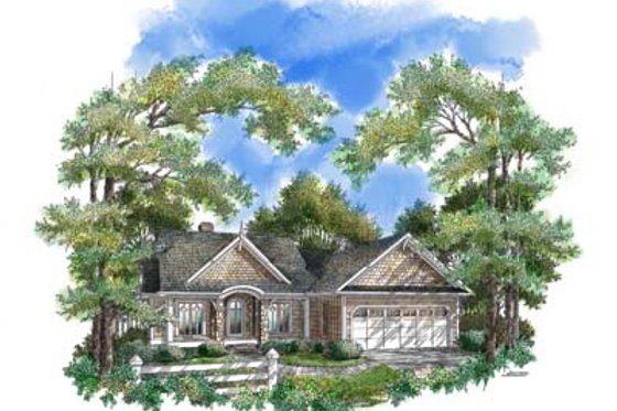 Exterior - Front Elevation for Traditional House Plan #71-143 - 3 bed, 2 bath