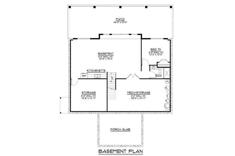House Plan Design - Floor Plan - Lower Floor for Barndominium House Plan #1064-311 - 2 bed, 2 bath