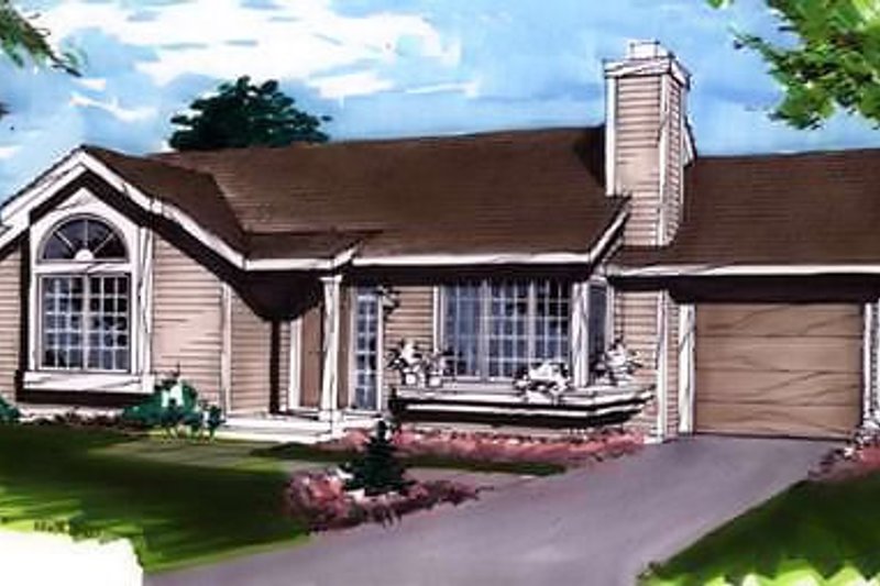 Architectural House Design - Ranch Exterior - Front Elevation Plan #320-329