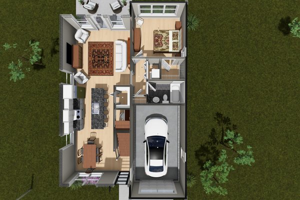 Dream House Plan - Floor Plan - Main Floor 1 for Modern House Plan #513-2477 - 3 bed, 3 bath