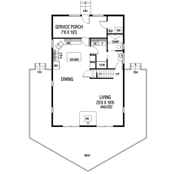 House Plan Design - Modern Floor Plan - Main Floor Plan #60-336