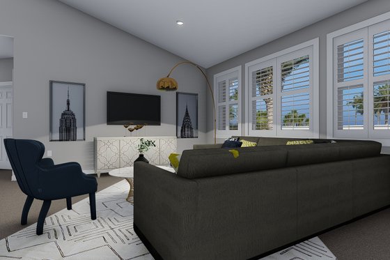 Interior - Family Room 1 for Traditional House Plan #1060-56 - 3 bed, 2 bath