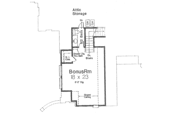 Floor Plan - Other Floor for European House Plan #310-370 - 3 bed, 3 bath