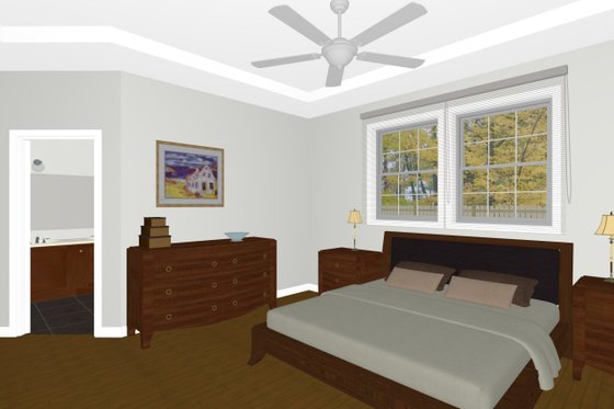 Interior - Master Bedroom for Farmhouse House Plan #126-187 - 4 bed, 2.5 bath