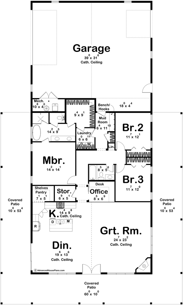 Home Plan - Barndominium Floor Plan - Main Floor Plan #455-531