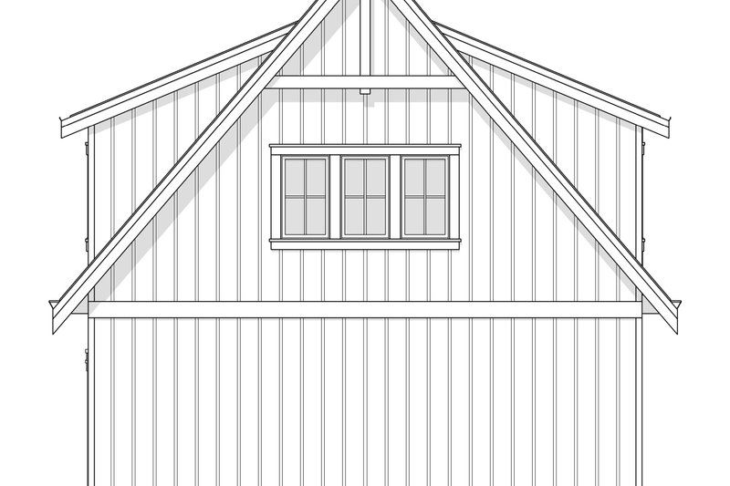 House Blueprint - Exterior - Rear Elevation 2 for Farmhouse House Plan #1114-45 - 2 bed, 1 bath