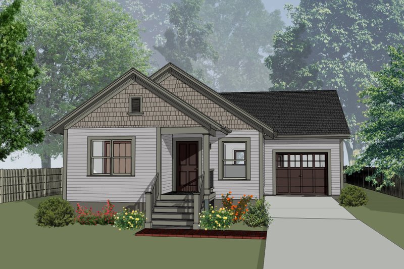 Cottage Style House Plan - 3 Beds 2 Baths 1080 Sq/Ft Plan #79-132