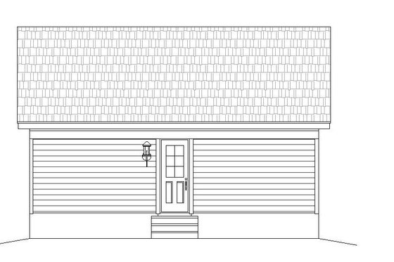 Exterior - Rear Elevation for Country House Plan #932-191 - 1 bed, 1 bath