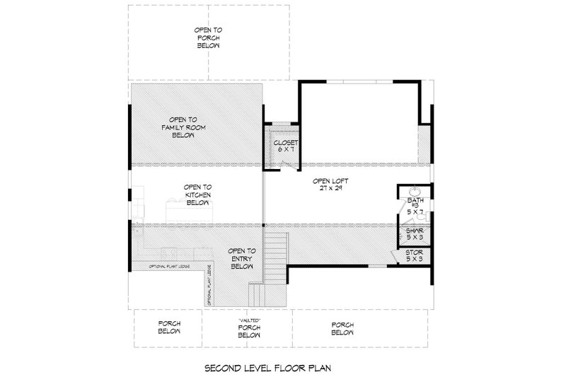 House Blueprint - Floor Plan - Upper Floor for Cottage House Plan #932-318 - 3 bed, 3 bath