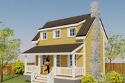 Cottage Style House Plan - 1 Beds 2 Baths 686 Sq/Ft Plan #542-19 