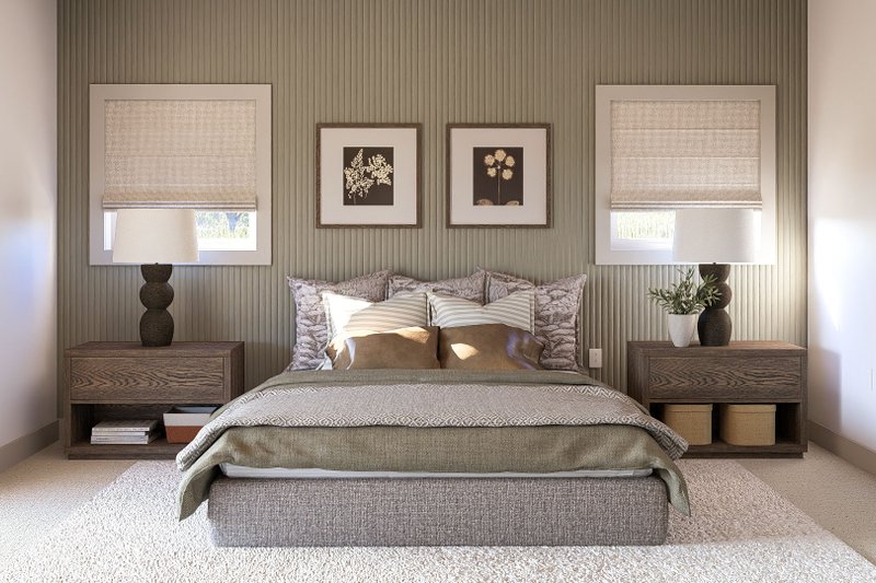 Dream House Plan - Interior - Master Bedroom for Barndominium House Plan #455-677 - 3 bed, 3.5 bath