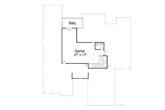 Floor Plan - Upper Floor for European House Plan #411-548 - 4 bed, 3.5 bath