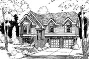 Traditional Style House Plan - 3 Beds 2 Baths 1403 Sq/Ft Plan #312-823 Exterior 