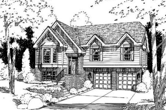 Exterior - Front Elevation for Traditional House Plan #312-823 - 3 bed, 2 bath