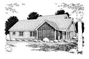 Country Style House Plan - 3 Beds 2 Baths 1995 Sq/Ft Plan #20-2037 