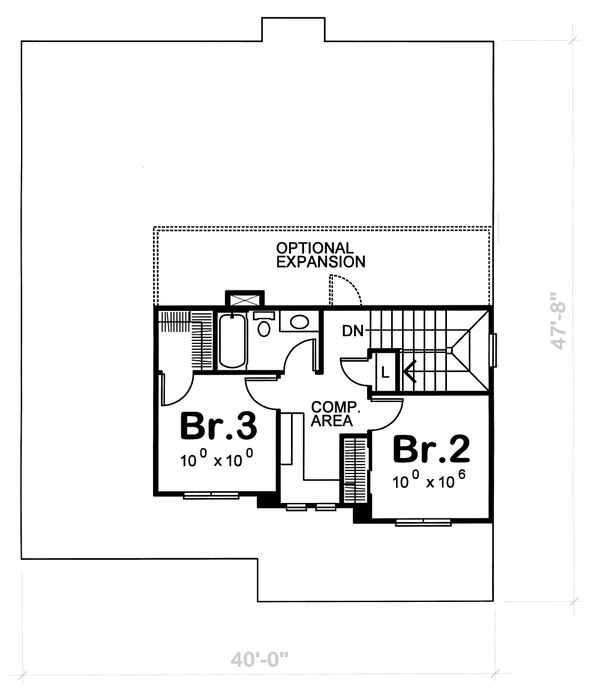 Home Plan - Craftsman Floor Plan - Upper Floor Plan #20-1220
