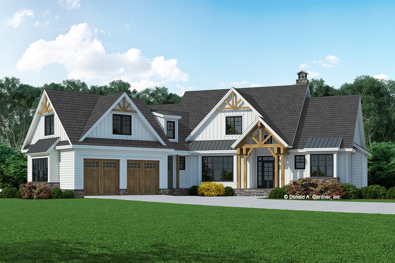 Architectural House Design - Farmhouse Exterior - Front Elevation Plan #929-1128