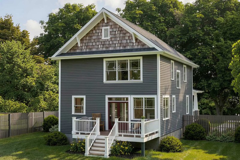 Dream House Plan - Exterior - Rear Elevation for Craftsman House Plan #79-266 - 3 bed, 2.5 bath