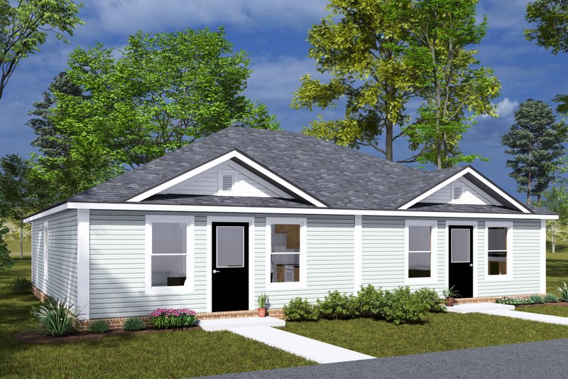 Cottage Style House Plan - 3 Beds 1 Baths 785 Sq/Ft Plan #513-2303