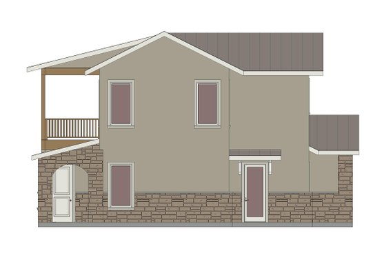 Exterior - Other Elevation for Contemporary House Plan #1118-1 - 1 bed, 1.5 bath