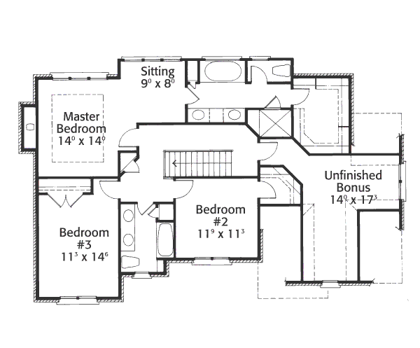 Architectural House Design - Traditional Floor Plan - Upper Floor Plan #429-19