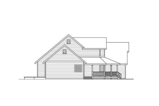 Exterior - Other Elevation for Country House Plan #124-397 - 3 bed, 2.5 bath