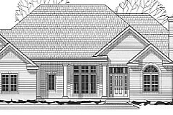 Exterior - Front Elevation for Traditional House Plan #67-389 - 4 bed, 4.5 bath
