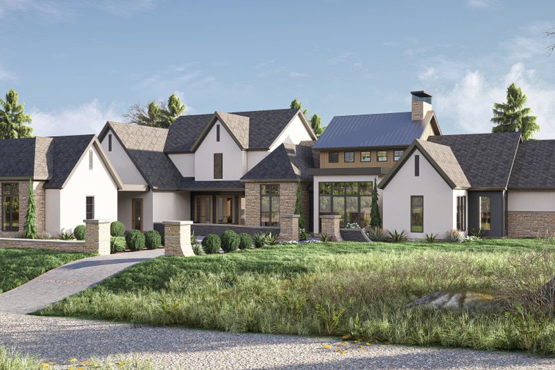 Dream House Plan - Modern Exterior - Front Elevation Plan #455-464