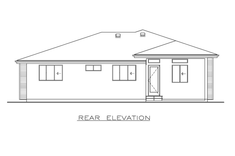 Dream House Plan - Exterior - Front Elevation 4 for Modern House Plan #1100-28 - 3 bed, 2 bath