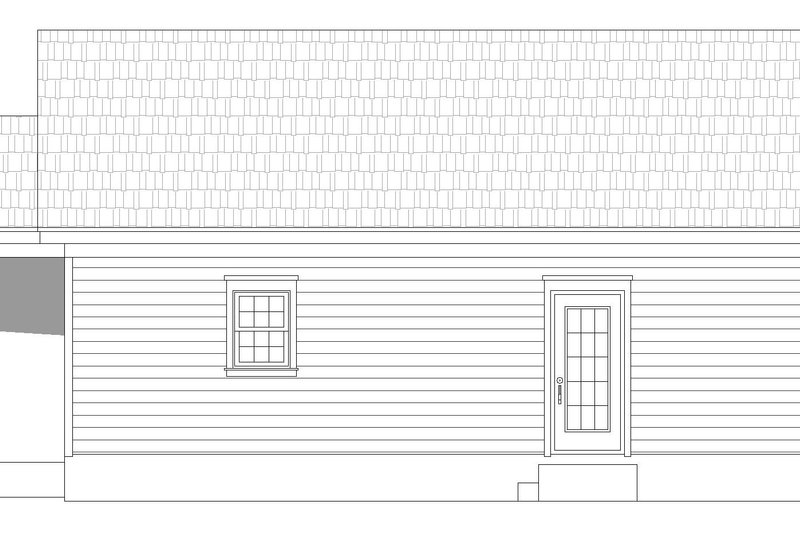 Architectural House Design - Exterior - Other Elevation 1 for Southern House Plan #932-579 - 2 bed, 1 bath