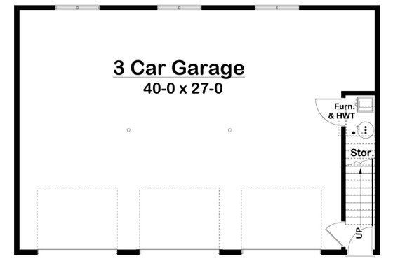 Floor Plan - Main Floor for Country House Plan #126-244 - 2 bed, 2 bath