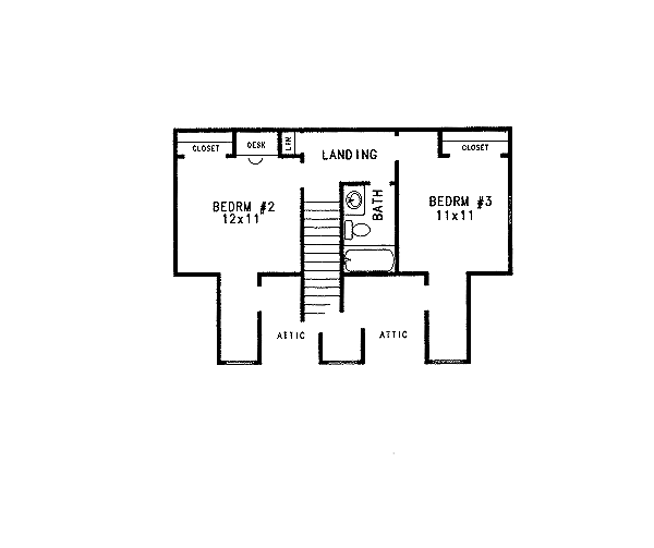 Architectural House Design - Country Floor Plan - Upper Floor Plan #14-214