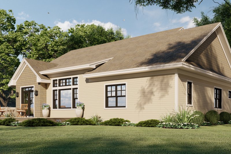 House Blueprint - Exterior - Rear Elevation for Traditional House Plan #51-1180 - 3 bed, 2 bath