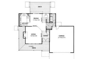 Floor Plan - Main Floor for Country House Plan #85-209 - 3 bed, 2.5 bath