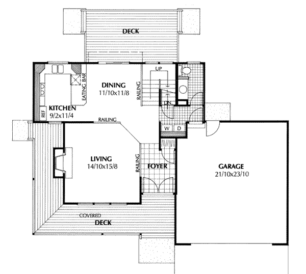 Country Floor Plan - Main Floor Plan #85-209