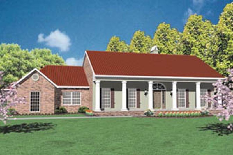 Dream House Plan - Southern Exterior - Front Elevation Plan #36-185