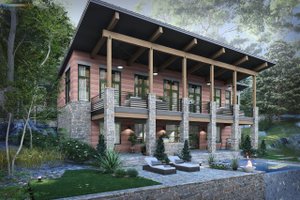 Contemporary Exterior - Rear Elevation Plan #120-293