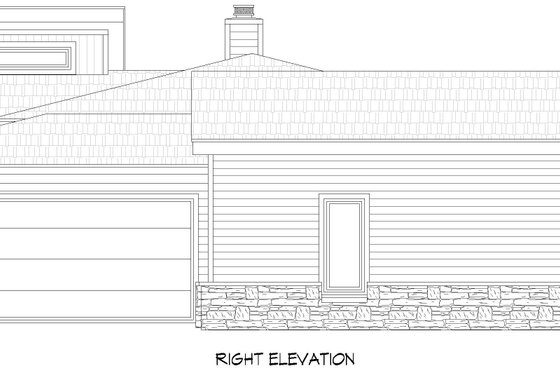 Exterior - Other Elevation 1 for Contemporary House Plan #932-1431 - 3 bed, 2.5 bath