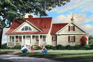 Dream House Plan - Country Exterior - Front Elevation Plan #137-296