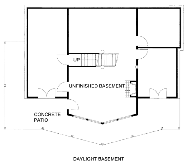 Cabin Floor Plan - Lower Floor Plan #117-777