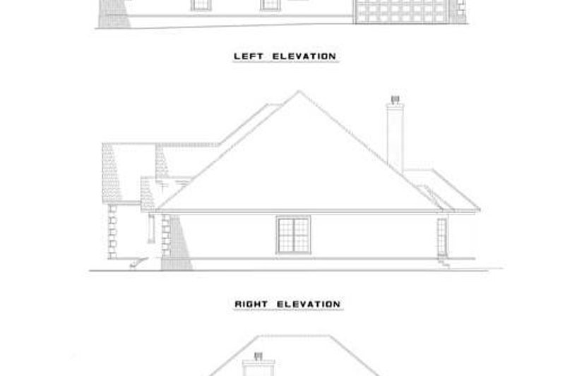 House Plan Design - Exterior - Rear Elevation for European House Plan #17-526 - 4 bed, 3 bath