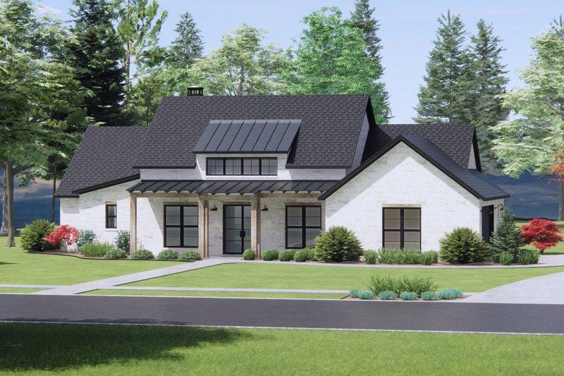 House Design - Exterior - Front Elevation 6 for Farmhouse House Plan #1096-75 - 4 bed, 3 bath