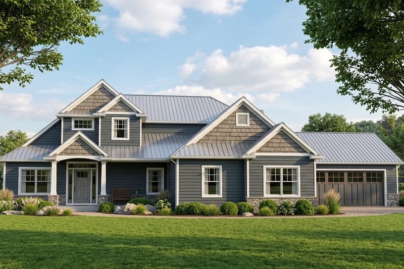 House Blueprint - Exterior - Front Elevation 2 for Country House Plan #1064-349 - 4 bed, 3.5 bath