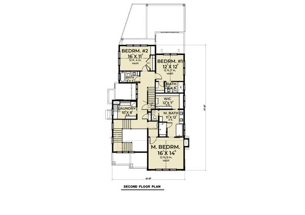 House Plan Design - Farmhouse Floor Plan - Upper Floor Plan #1070-112
