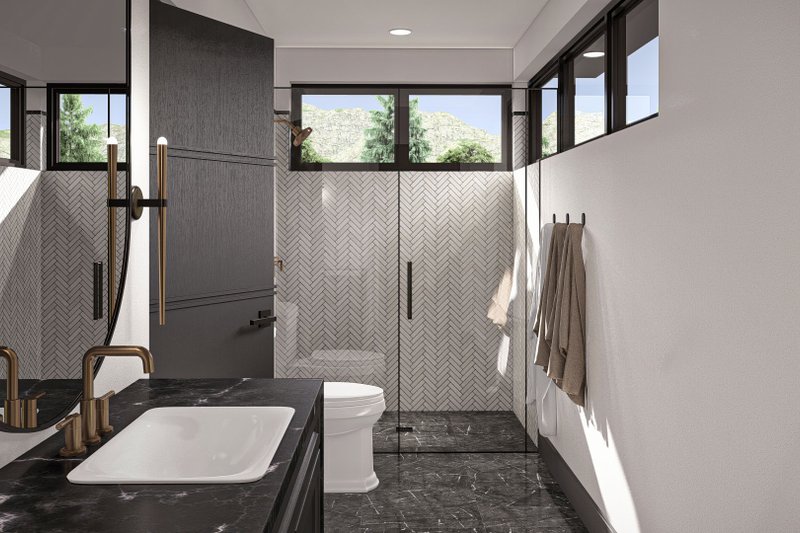 House Blueprint - Interior - Master Bathroom for Cabin House Plan #455-484 - 3 bed, 2 bath
