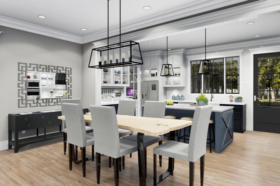 Interior - Dining Room for Farmhouse House Plan #406-9656 - 4 bed, 2 bath