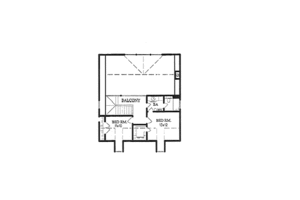 Floor Plan - Upper Floor for Southern House Plan #15-207 - 4 bed, 3 bath
