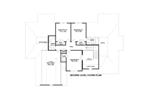 Floor Plan - Upper Floor for European House Plan #81-13830 - 3 bed, 2.5 bath
